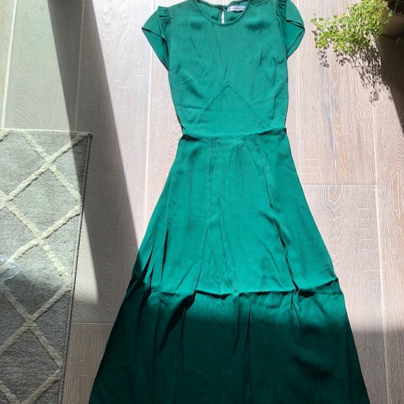 💚NWOT Reformation Gavin Dress Emerald - Picture 5 of 5